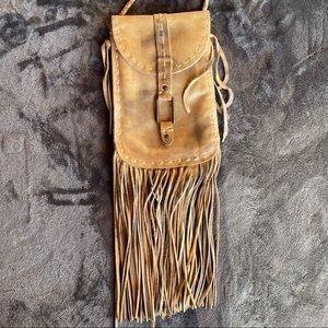 BEDSTU Leather Distressed Fringe Purse